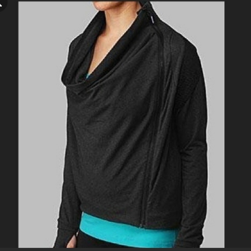 lululemon Sway Asymmetrical Moto Jacket Charcoal Grey